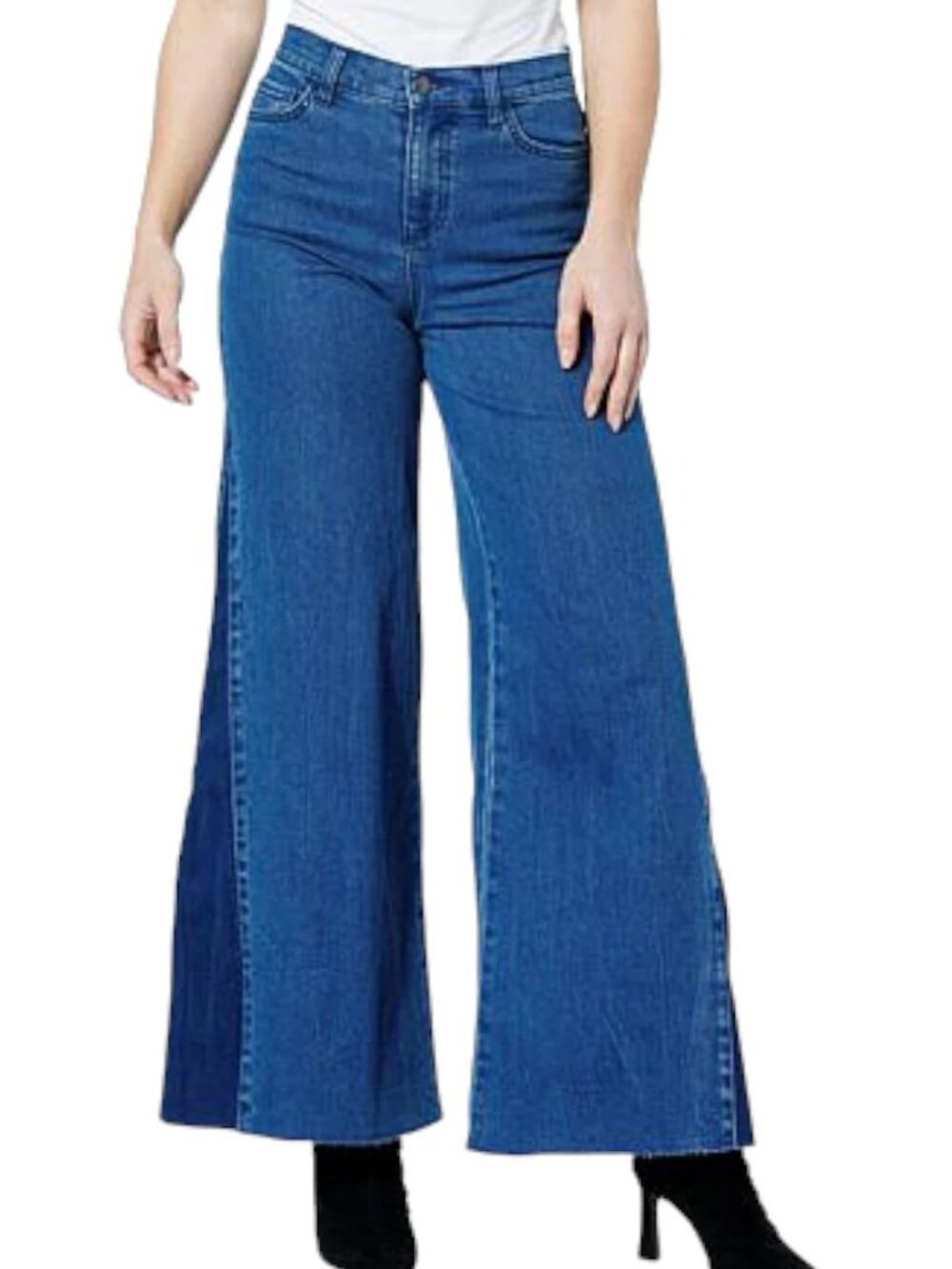 C WONDER by CHRISTIAN SIRIANO Wide Leg Godet Denim Jeans 6P 6 P S
